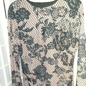 Floral Lace Long Sleeve . Mermaid Dress